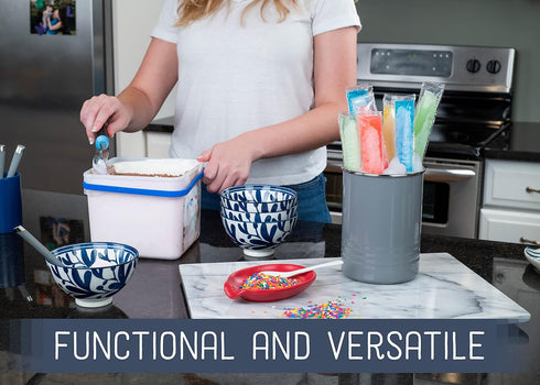 Nat & Jules Charcoal Grey Iron Metal Kitchen Crock, 6.75 x 5 Utensil Holder for Countertop