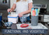 Nat & Jules Charcoal Grey Iron Metal Kitchen Crock, 6.75 x 5 Utensil Holder for Countertop