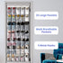 35 Pockets Over the Door Shoe Organizer, Hanging Storage Bag with 35 Mesh Pockets and 4 Metal Hooks