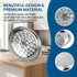 6 Pack 12 Inch ZEAYEA Stainless Steel Round Tray, Bar Serving Tray with Swirl Pattern, Silver Display Serving Platter