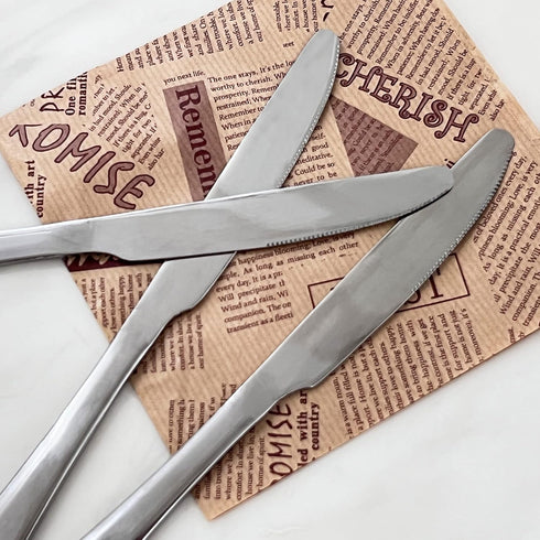 Stainless Steel 12-Piece Dinner Knives Pack, Table Steak Knives Set for 12 (Silver 9 Inches)
