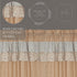 VHC Brands Kaila Country Cottage Ruffled Gold Ticking Stripe Curtain Valance, 16x60