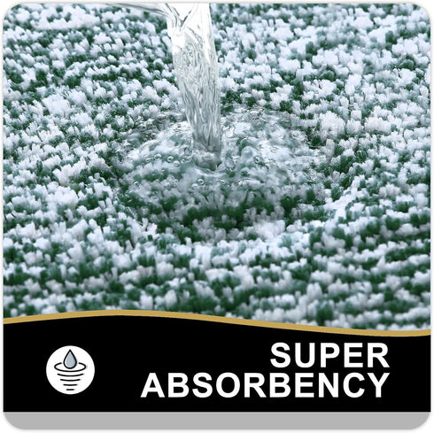 OLANLY Bathroom Rugs 30x20, Extra Soft Microfiber Bath Mat, Non-Slip, Quick Dry, Blackish Green