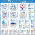 27 Pcs Cruise Door Magnets Refrigerator Cruise Ship Door Magnets Magnetic Cruise Door Decor Funny Sea Navigation Fridge Stickers Door Carnival Decorations Accessories for Cabin Party Supplies