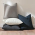 Pack 4 18x18 Inch MIULEE of Decorative Textured Boucle Throw Pillow Covers Blue Gray Accent Solid Pillow Cases Soft