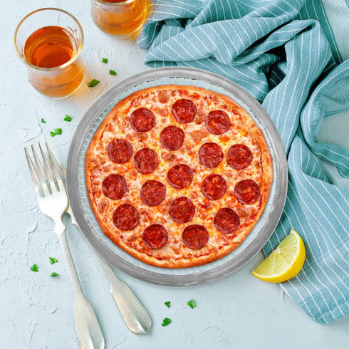 SOLUSTRE Nonstick Bakeware Pizza Screen, 8 Inch Aluminum Round Crisper Tray, Seamless Non Stick Kitchen Tool