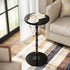 Wood Drink Table, Round Side Table for Small Spaces, Pedestal End Table Modern Accent Nightstand for Living Room