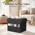 300 lbs, 17x13x13IN Small Ottoman with Storage, Folding Foot Rest Stool with Thicker Furry Padded Seat. Soft Fur