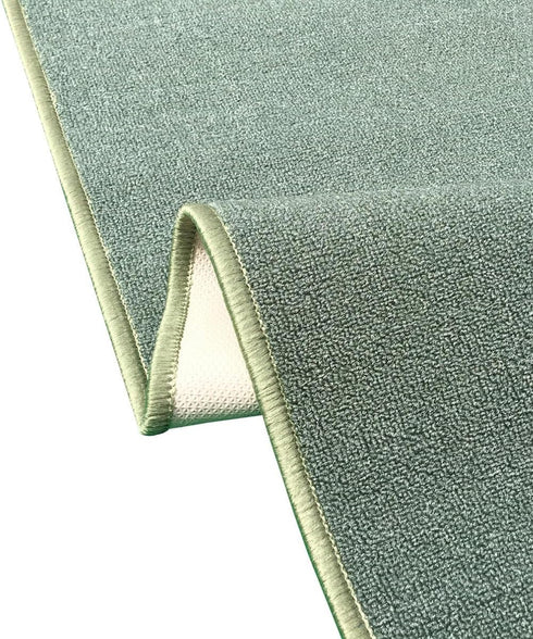 Kapaqua Solid Color Runner Rug, Non Slip Rubber Backing, Custom Length for Hallway Stair Kitchen Living Room, Hunter
