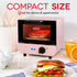DASH Mini Toaster Oven Cooker for Bread, Bagels, Cookies, Pizza, Paninis & More with Baking Tray, Rack, Auto Shut Off Feature - Pink by DASH