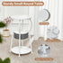 3-Tier 21.6" Small Round Side Table with Storage Bag, Accent Round End Table with Four Storage Functions for Living