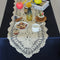 kilofly Handmade Crochet Cotton Lace Table Runner Tablecloth, 15 x 60 inch