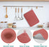 GeeRic Microfiber Dish Drying Mat, Super Absorbent Kitchen Pad, Reversible for Countertop, 15*20 inch Red