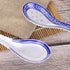 VanEnjoy Set of 4 Blue and White Ceramic Soup Spoons - Chinese/Japanese Tradition
