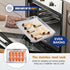 Joyfair Toaster Oven Baking Pan with Rack, 9”x 7” Stainless Steel Tray and Cooling Rack Set for Cookies, Bacon, Steaks