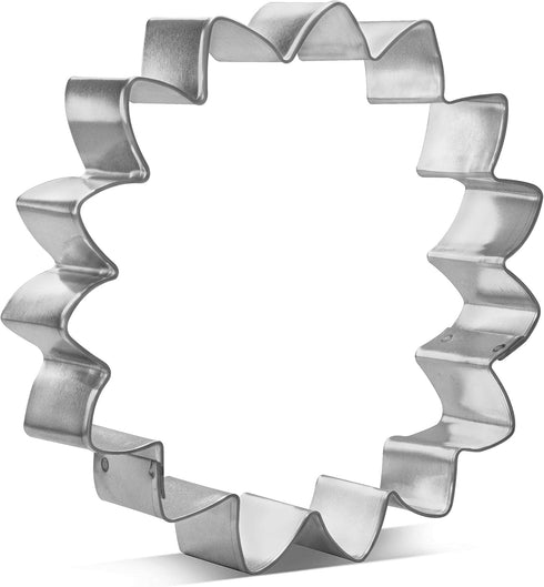 COOKIECUTTER.COM Large Sunflower Cookie Cutter 4.5 Inch – Tin Plated Steel Cookie Mold