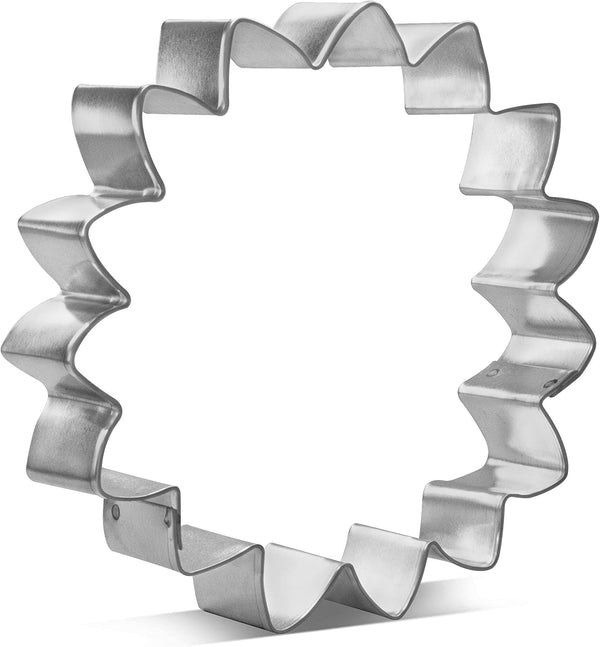 COOKIECUTTER.COM Large Sunflower Cookie Cutter 4.5 Inch – Tin Plated Steel Cookie Mold