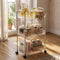STARLATTA 3 Tier Rolling Cart with Lockable Wheels, Clear Acrylic Utility Trolley