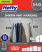 Hefty Shrink-Pak Vacuum Storage Bags, Space Saver for Under Bed Storage, 3 Large Hanging Vacuum Bags