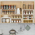 Shelves.Easy-to-Install2Packs/White,Large Expandable Spice Rack Organizion for Kitchen Cabinet, Seasoning,Bathroom