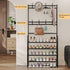 8 Closet 4 Coat Rack Shoe Rack With Storage Shelf Freestanding with Hooks for Entryway Bedroom Tier, Black