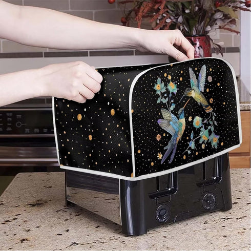 Toaster Cover for 2 Slice Bread Toaster Oven, Waterproof Dustproof Cover for Kitchen Accessories, Birds Floral Print