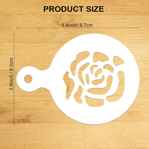Konsait 20Pack Valentine's Day Cake Stencil Templates, Reusable Baking Painting Mold Tools for Decorating Dessert