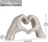 Heart Hand Sculpture, Champagne Gold Home Decor Aesthetics for Shelves on Coffee Table Dining Table Centerpiece
