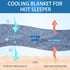 CHOSHOME Cooling Blanket for Hot Sleepers, Lightweight Summer Cold Thin Blanket for Sleeping, Queen Size, Blue