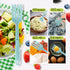 10 in 1 Silicone Flexible Fork, 11 Inch Cooking Tools, Heat Resistant for Mixing, Mashing, Baking, Lake Blue