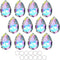 HDCRYSTALGIFTS 12 Pieces 50mm Crystal Prisms Chandelier Colorful Bauhinia Ornament Pendants Rainbow