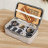 sets, TeaSet, sets sets, LURRIER Gongfu tea Portable Ceramic Asian Tea for adult, Tea Gift Grey leather case, Portable