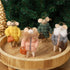 Set of 4 Christmas Felt Mice Ornaments - 4.7" Mini Hanging Wool Mouse Figurines for Holiday Decor