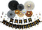 Happy Anniversary Banner - Party Hanging Paper Fans Decoration for Birthday Wedding