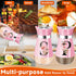 Salt and Pepper Shakers Set, 4 oz Pink Kitchen Accessories, Stainless Steel & Glass Spice Dispenser, Refillable Design