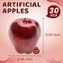 30PCS 3.43" 2.95" Toopify Artificial Red Apples, Fake Fruit Lifelike Simulation Apples for Home Kitchen Table Basket