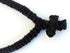 Handmade Blessed Christian Orthodox Komboskoini Prayer Rope - 100 Knots Wool Pendant, Black
