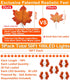 5 Pack Fall Decor Garland with Lights, 50 Ft 100 LED Enlarged Maple Leaves, Waterproof Battery Operated Indoor Outdoor