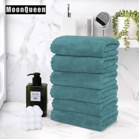 18 Pack 16 28 inches MOONQUEEN Premium Hand Towels - Quick Drying - Microfiber Coral Velvet Highly Absorbent Towels
