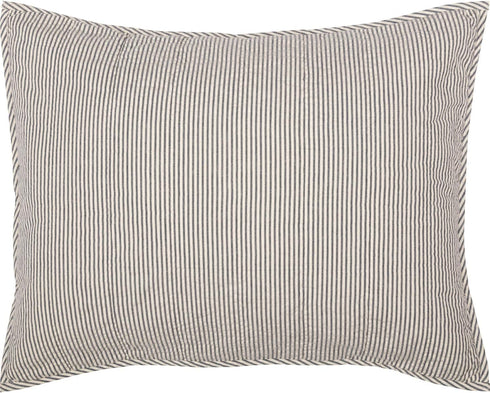 VHC Brands Hatteras Seersucker Blue Ticking Stripe Standard Sham, 21x27