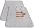 2 Pack Microfiber Dish Drying Mat 24*17 inch, Absorbent Dish Drainer for Kitchen Counter, Sinks, Draining Racks (Gray)