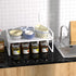 Counter 1 Pack iPEGTOP Expandable Cabinet Storage Shelf Organizer Rack, Heavy Duty Stackable Steel Metal Spice Rack