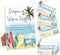 Woukaup Diapers Wipes Raffle, Summer Beach Surf Diaper Raffle Tickets for Baby Shower,