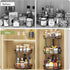 12'' 2 Countertop, LAMU Wood Lazy Susan Spice Rack Organizer, Tier Spice Organization for Cabinet, Kitchen, Table Top