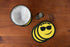 4 Set, Pcs Sit On My Face Funny Coasters for Drinks, Drink Coasters for Coffee Table, Gold & Black Smirking Smile