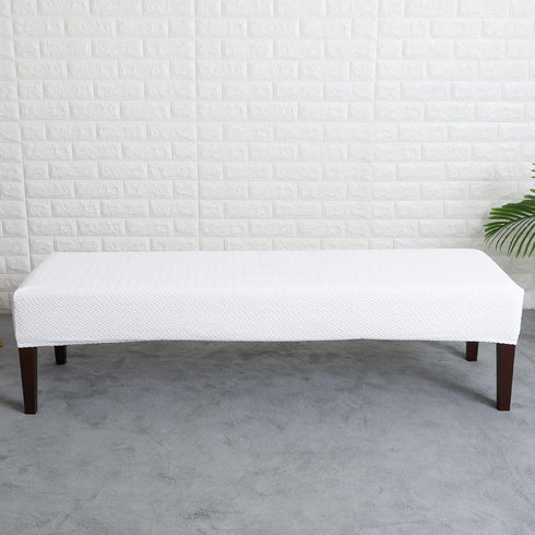 FORCHEER Dining Bench Cover Waterproof Stretch Jacquard Bench Slipcover for Living Room Washable Ottman Cover Bench