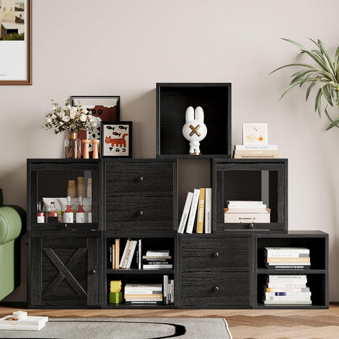 Closet FUSUNBAO Magic DIY Cube Storage Organizer Stackable Cubes for Home Books Clothes Toy-Modular Cubby Storage