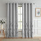 Melodieux Wheat Embroidery Linen Textured Curtains for Living Room, Rustic Flax Drape Grommet, Grey Wheat, 52 by 84 Inch
