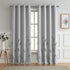 Melodieux Wheat Embroidery Linen Textured Curtains for Living Room, Rustic Flax Drape Grommet, Grey Wheat, 52 by 84 Inch