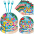 Bye Bye School Hello Pool Party Plates Napkins Forks, End of School